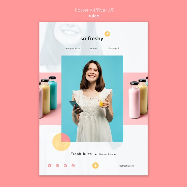 Free PSD juice poster template