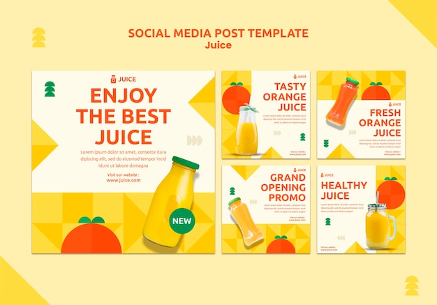 Free PSD juice social media post