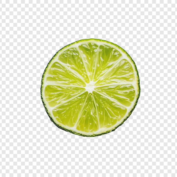 Free PSD a juicy lime slice closeup