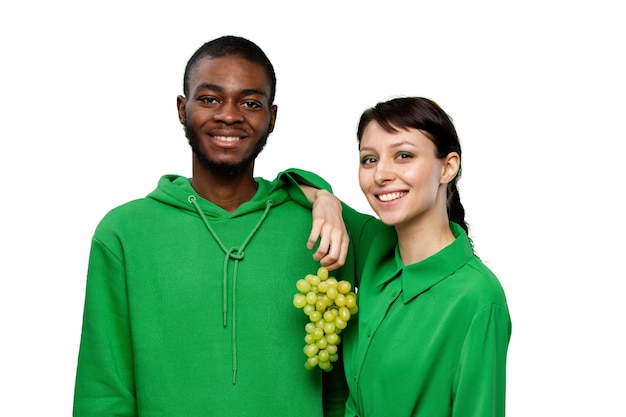 Juicy portrait of person holding food