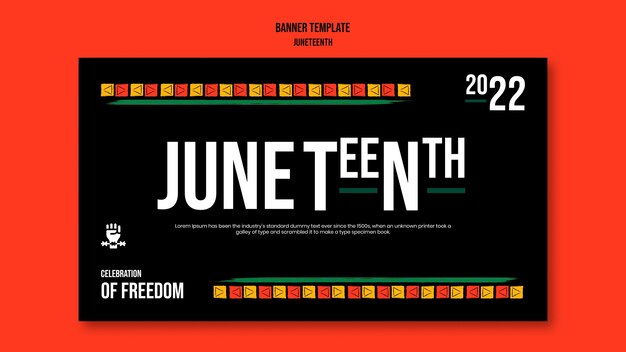 Juneteenth banner design template