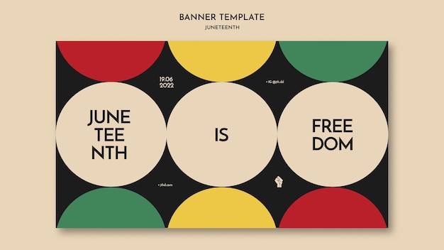 Juneteenth banner template design