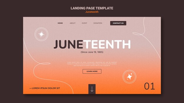 Juneteenth landing page template
