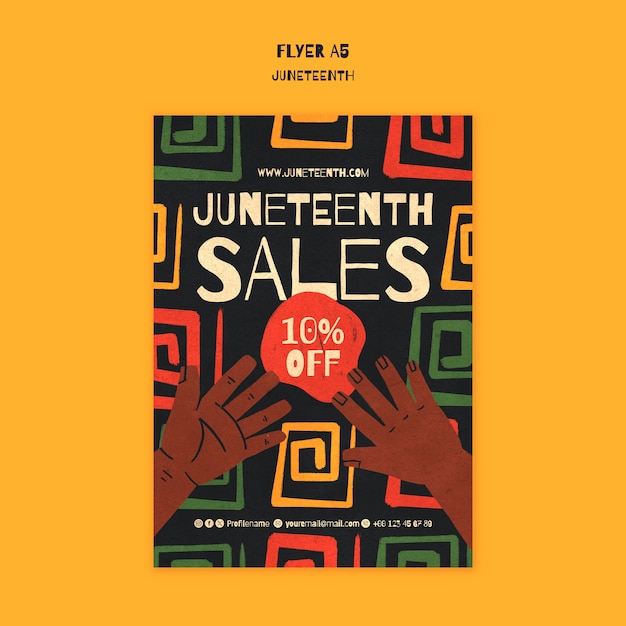 Free PSD juneteenth template design