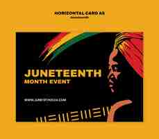 Free PSD juneteenth template design