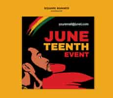 Free PSD juneteenth template design