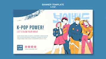 PSD gratuito modello di banner festival k-pop