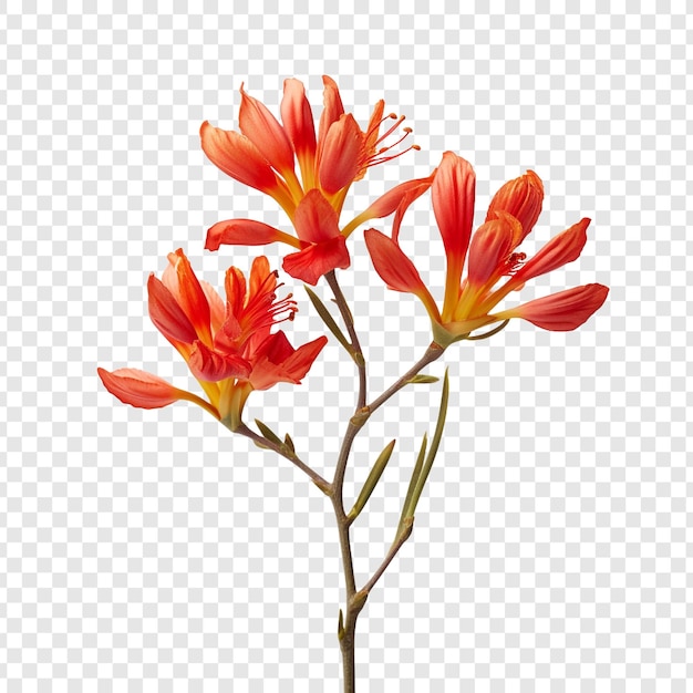 Kangaroo paw flower isolated on transparent background