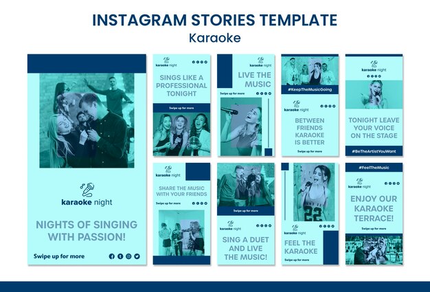 カラオケコンセプトInstagramストーリーテンプレート