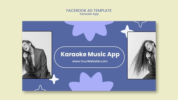 Modello di facebook divertente per il karaoke