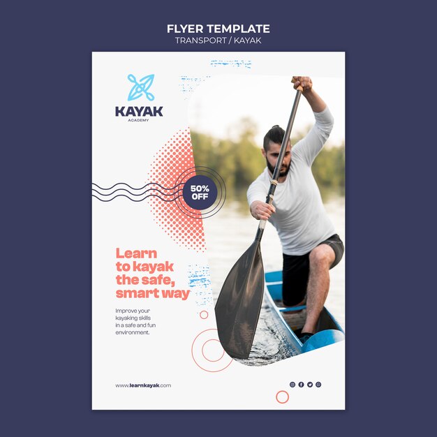 Kayak transport poster template