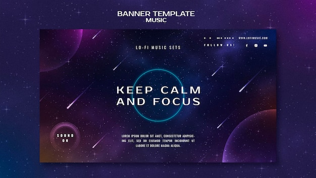 Keep calm and focus banner template