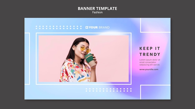 PSD gratuito keep it trendy modello di banner di moda