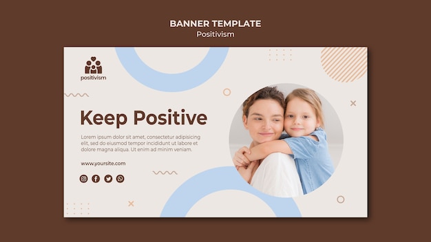 Free PSD keep positive banner template