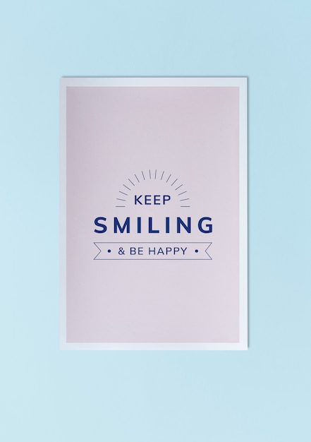 笑顔で幸せなポスターを作る