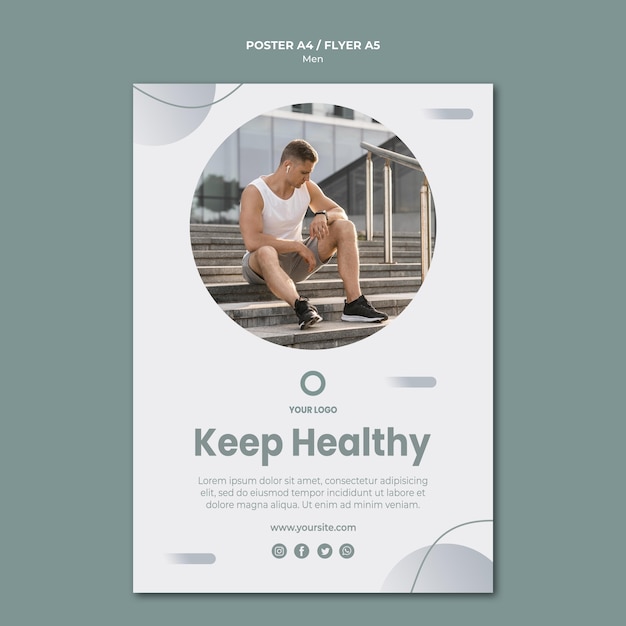 Keep yourself healthy flyer template