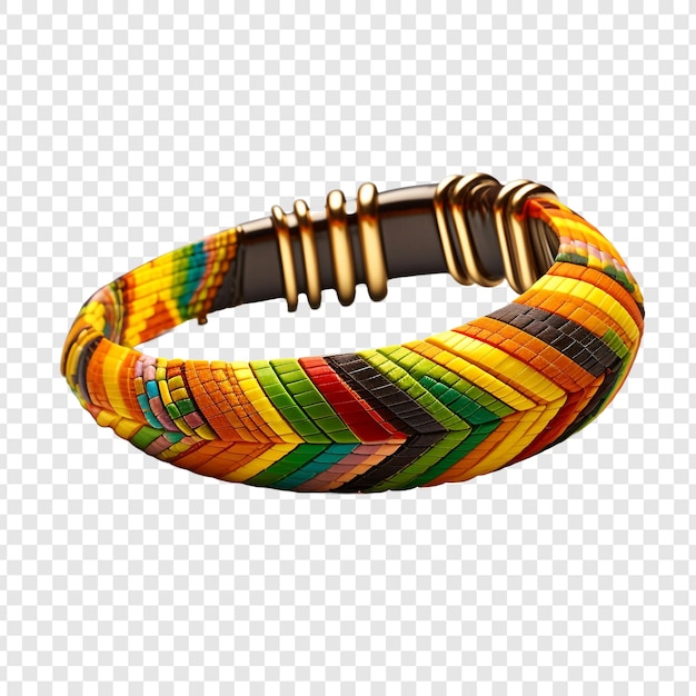 Free PSD kente cloth jewellery isolated on transparent background