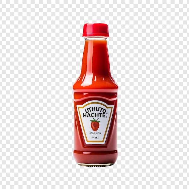 Free PSD ketchup bottle isolated on transparent background