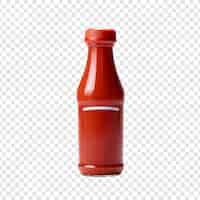 Free PSD ketchup bottle isolated on transparent background