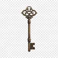 Free PSD key isolated on transparent background