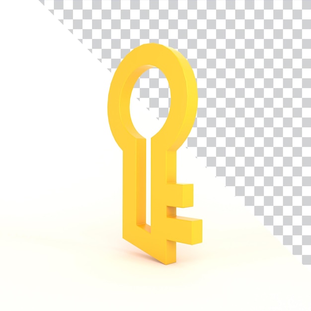 Free PSD key perspective side