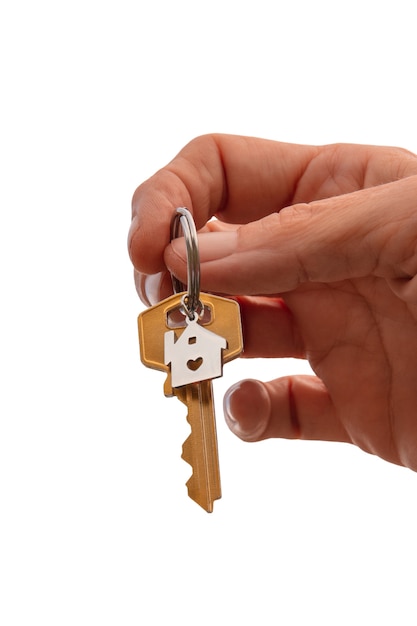 keys held in hand isolated