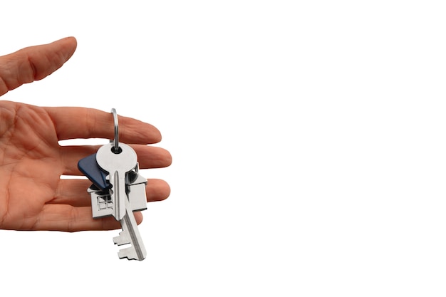 PSD gratuito chiavi tenute in mano isolate