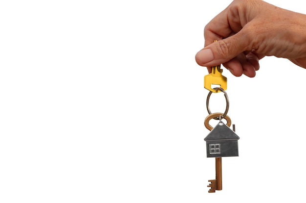 keys held in hand isolated