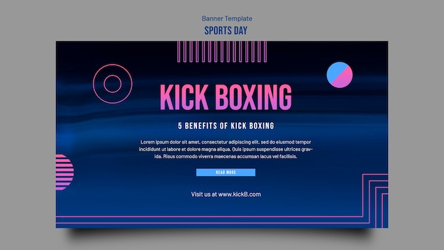 Kick Boxing Concept Banner