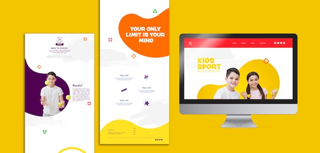 Kids sport social media template