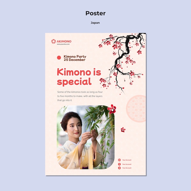 Kimono è un modello di poster speciale