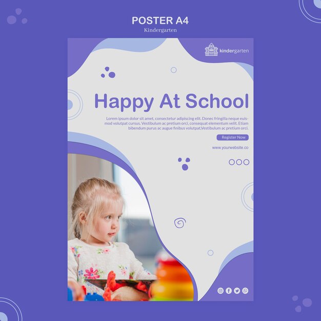 kindergarten poster template