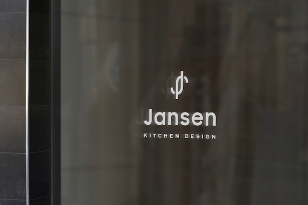 Kitchen Design Window Sign Logo Mockup