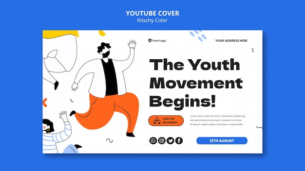 Kitschy colors design  youtube cover