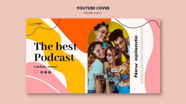 Kitschy colors style youtube cover
