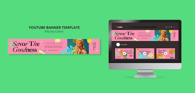 Kitschy colors template design