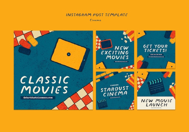 Free PSD kitschy colors template design