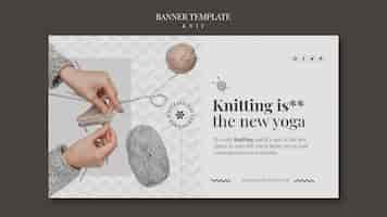 Free PSD knit concept banner template