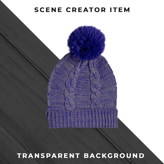 knitted hat isolated with clipping path.