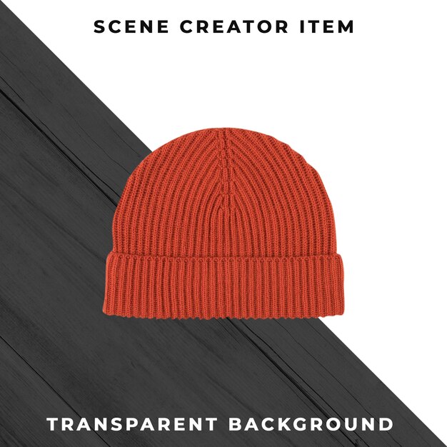 knitted hat isolated with clipping path.