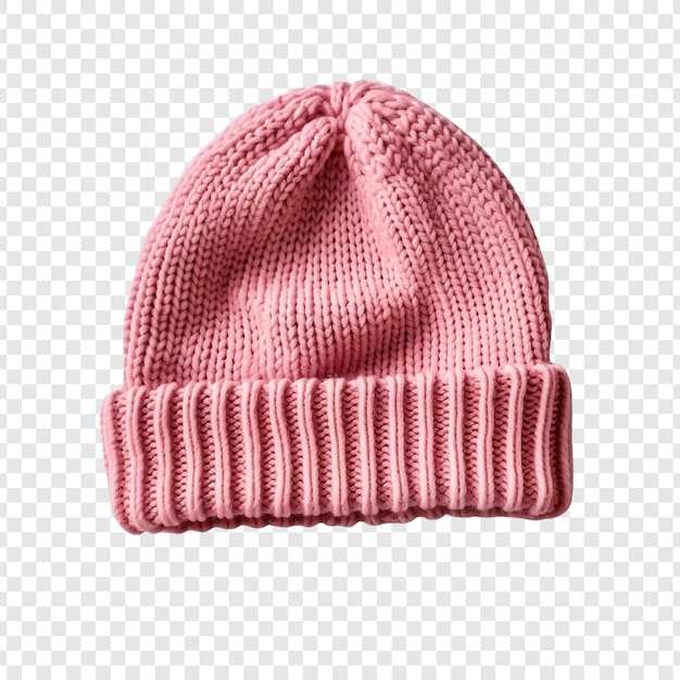PSD gratuito cappello a maglia di colore rosa isolato su sfondo trasparente