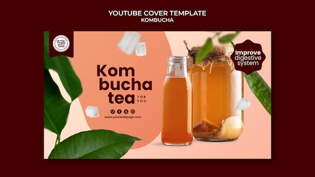 Free PSD kombucha drink youtube cover