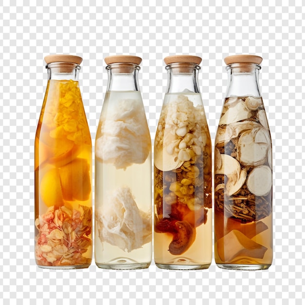 Free PSD kombucha isolated on transparent background