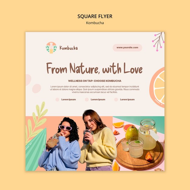 kombucha template design