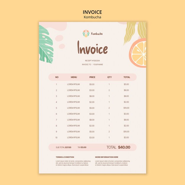 kombucha template design