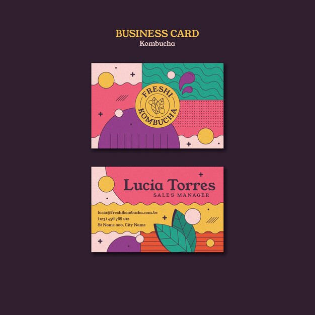 Kombucha template design
