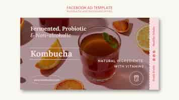 Free PSD kombucha template design