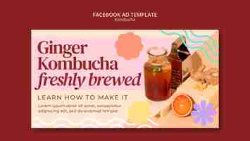 Free PSD kombucha template design