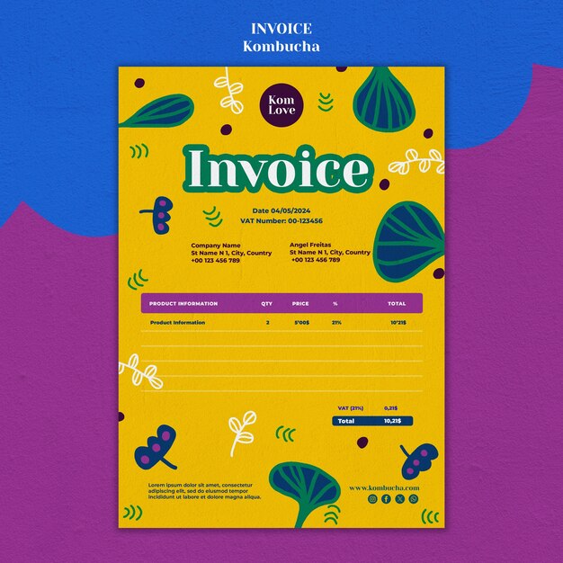 kombucha template design