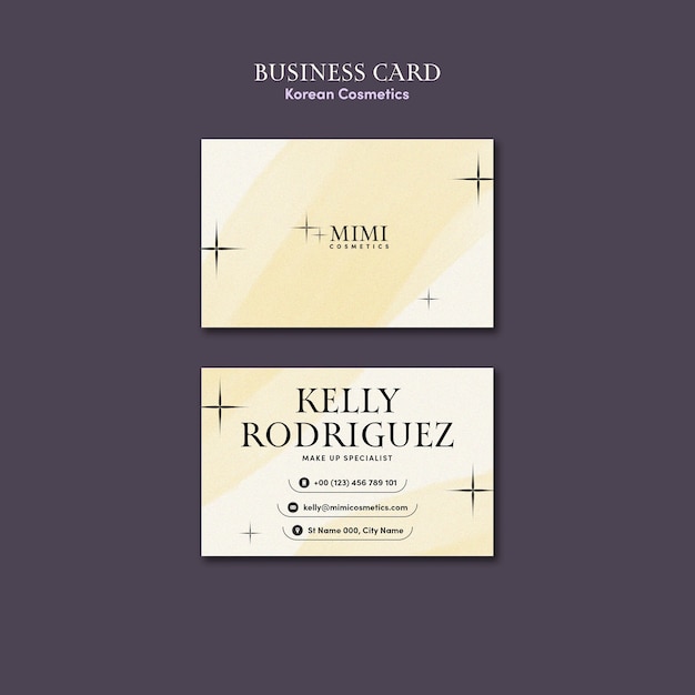 Korean Cosmetics Business Card Template